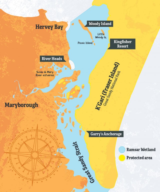 Great Sandy marine park map